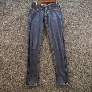 True‎ Religion Women's Tara Denim size 26- Ankle Zippers
